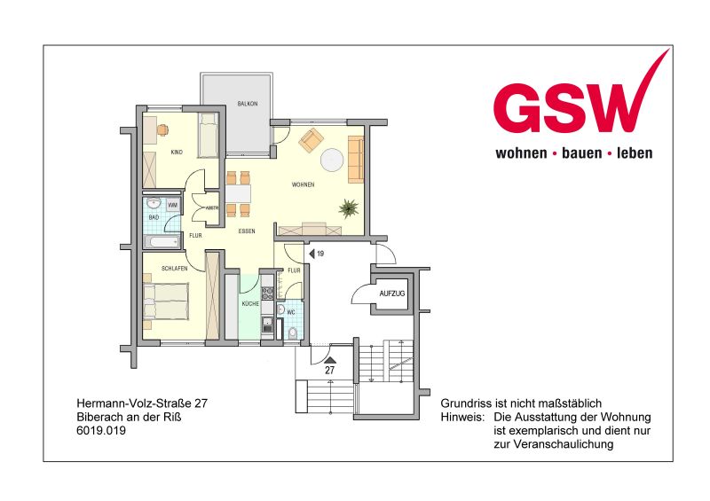 Nur mit WBS - helle 3,5 Zimmerwohnung in Biberach an der Riß - Photo 2