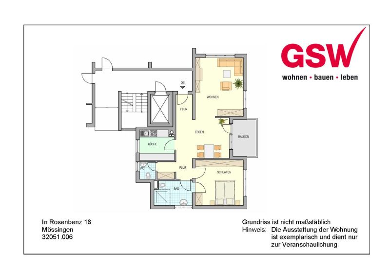 Nur mit Wohnberechtigungsschein: Behindertengerechte 2,5-Zimmerwohnung in Mössingen - Photo 3