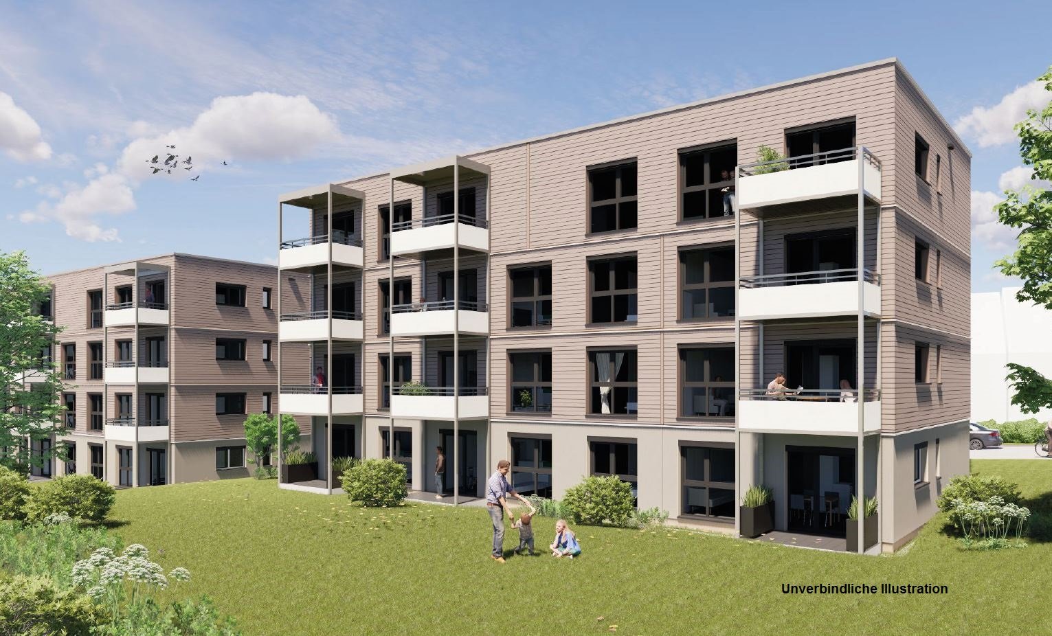 Energieeffizientes Wohnen: Neubau 4-Zimmer Wohnung mit zwei Balkonen