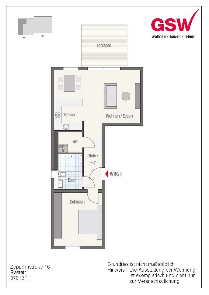Neubau - 2-Zimmerwohnung mit Terrasse