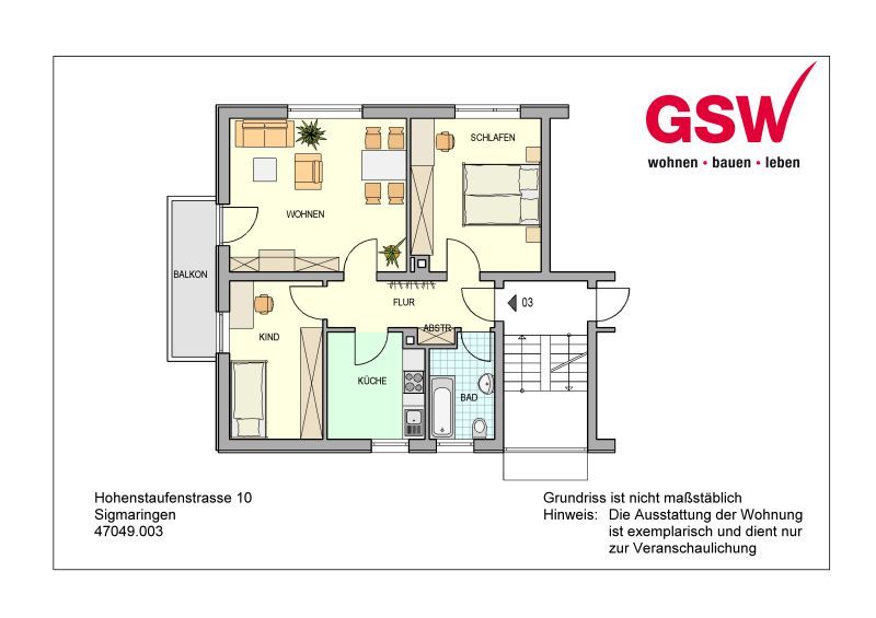 3-Zimmerwohnung mit Balkon in Sigmaringen - Photo 3