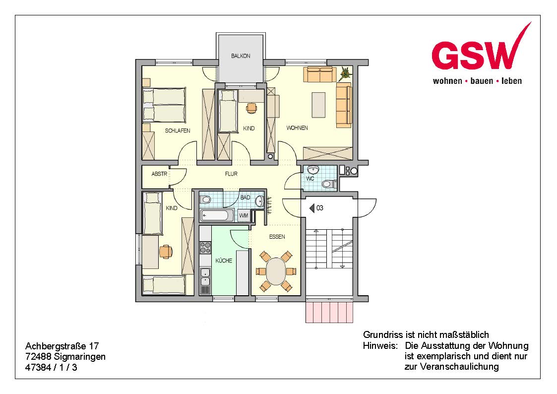 Familienfreundliche 4,5-Zimmer-Wohnung mit Balkon und idealem Grundriss - Photo 2