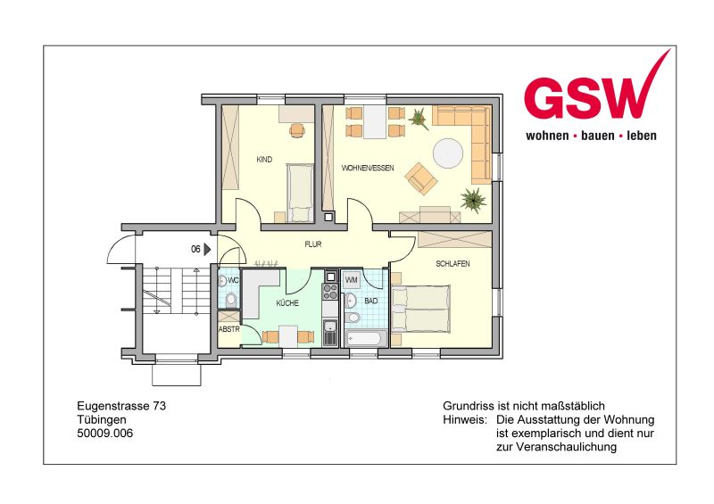Verkehrsgünstig gelegene 3-Zimmerwohnung in Tübingen - Foto 4
