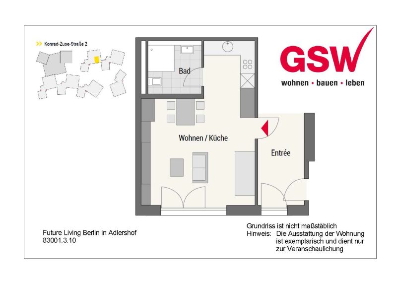 1-Zimmerwohnung in Berlin Adlershof - Foto 4